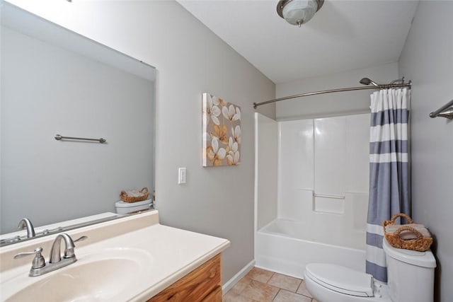 712 Sunny Shore Ln, Anderson, SC 29621 - bathroom featuring vanity, toilet, and shower / bath combination with curtain
