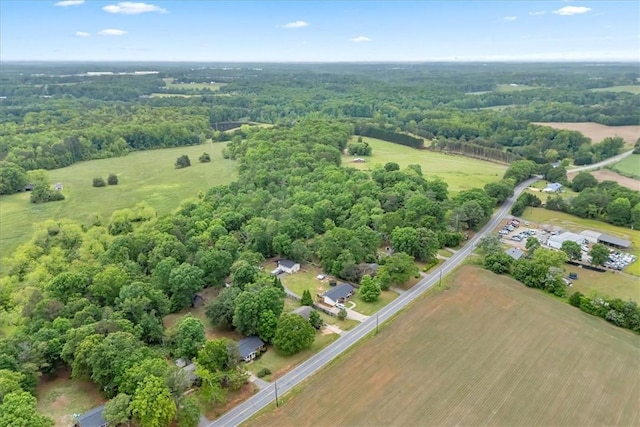 bird's eye view featuring a rural view