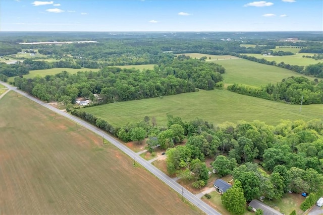 drone / aerial view featuring a rural view