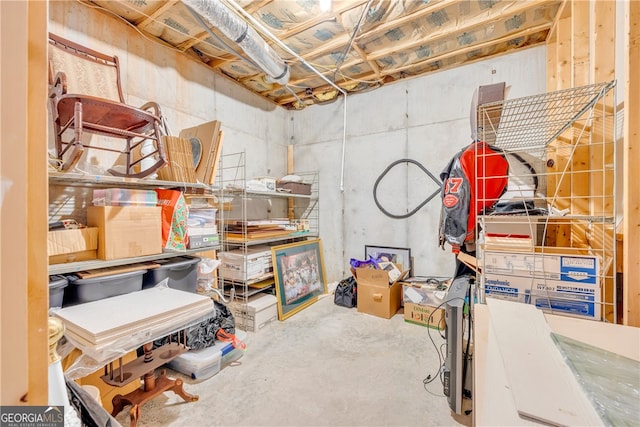 view of storage room