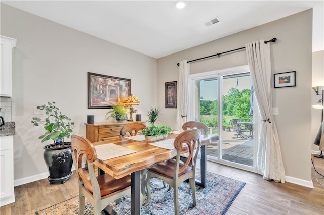 201 Sweetgrass Ln, Piedmont, SC 29673 - dining space featuring recessed lighting, baseboards, visible vents, and light wood-style flooring