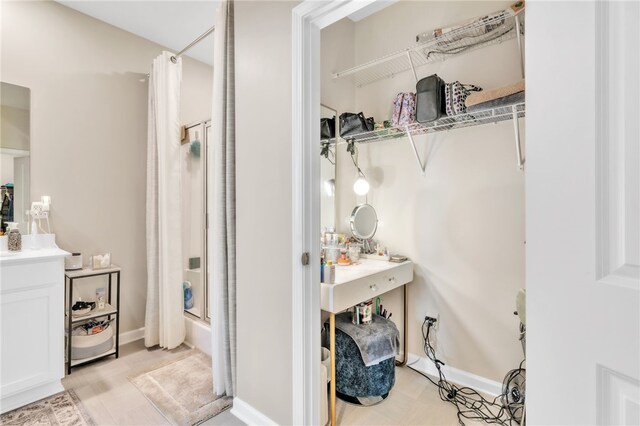201 Sweetgrass Ln, Piedmont, SC 29673 - full bathroom featuring vanity, baseboards, and shower / bath combo