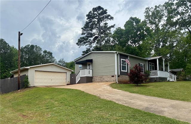 204 Rock Creek Rd, Anderson, SC 29625 - view of front of property with an outbuilding, a garage, and a porch
