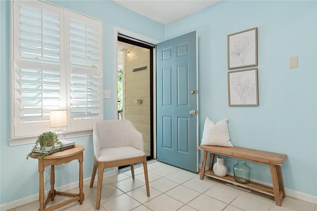 sitting room with baseboards
