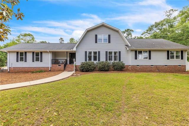 2018 Concord Rd, Anderson, SC 29621 - dutch colonial with covered porch, crawl space, roof with shingles, and a front lawn