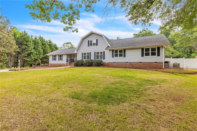 2018 Concord Rd, Anderson, SC 29621 - view of front of property featuring a front lawn, roof with shingles, fence, and crawl space