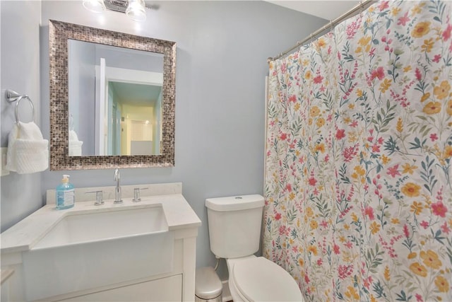 15C Hartwell Villas, Anderson, SC 29626 - full bath featuring toilet, a shower with shower curtain, and vanity