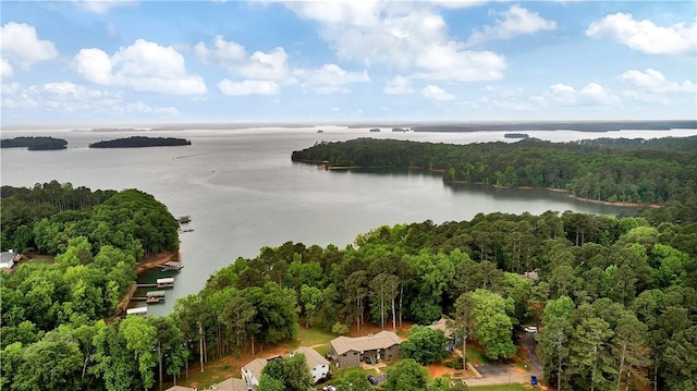 15C Hartwell Villas, Anderson, SC 29626 - aerial view with a water view and a wooded view