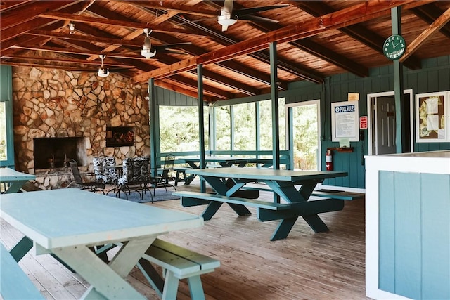 15C Hartwell Villas, Anderson, SC 29626 - sunroom featuring beam ceiling