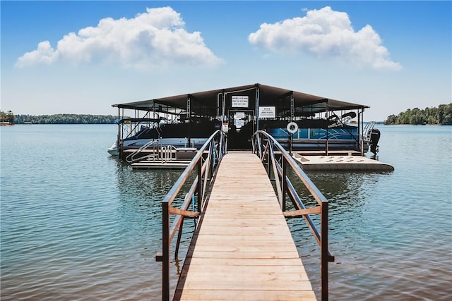 15C Hartwell Villas, Anderson, SC 29626 - view of dock with boat lift and a water view