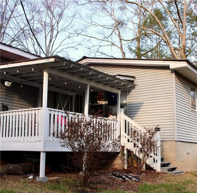 203 Adams St, Westminster, SC 29693 - back of house featuring stairs