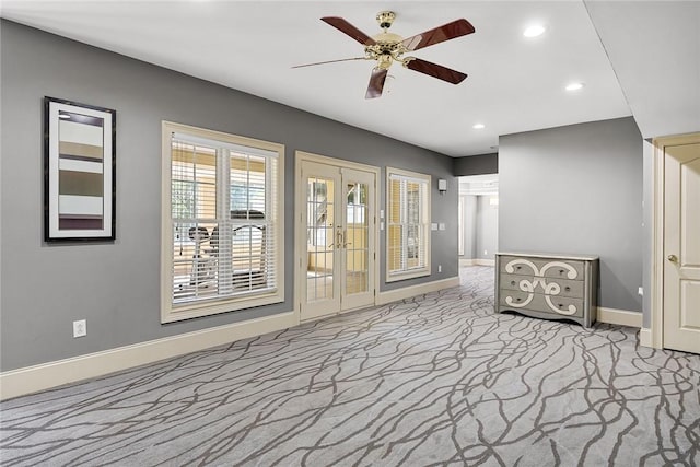 107 Amanda Dr, Anderson, SC 29621 - interior space featuring recessed lighting, carpet, baseboards, and access to exterior