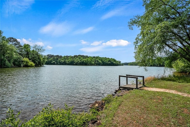 107 Amanda Dr, Anderson, SC 29621 - dock area with a water view and a wooded view
