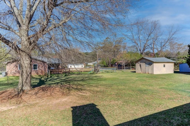 102 Norman St, Liberty, SC 29657 - view of yard with an outbuilding, a shed, and a playground