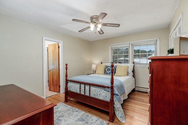 102 Norman St, Liberty, SC 29657 - bedroom featuring ceiling fan, wood finished floors, and a baseboard heating unit