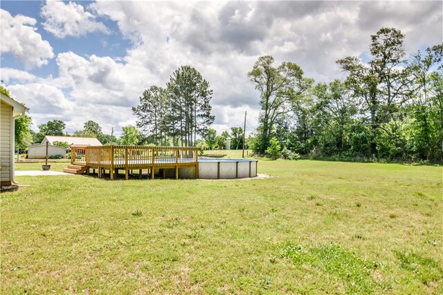 103 Mar Mac Rd, Anderson, SC 29626 - view of yard with a deck and an outdoor pool