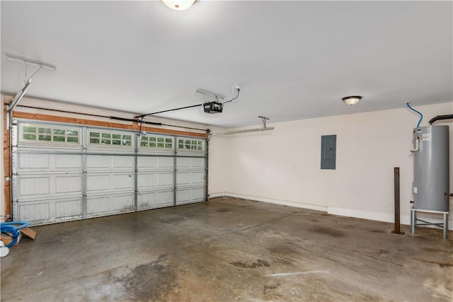 103 Mar Mac Rd, Anderson, SC 29626 - garage featuring electric panel, water heater, baseboards, and a garage door opener
