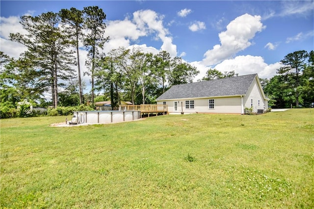 103 Mar Mac Rd, Anderson, SC 29626 - rear view of property with a lawn, a deck, and an outdoor pool