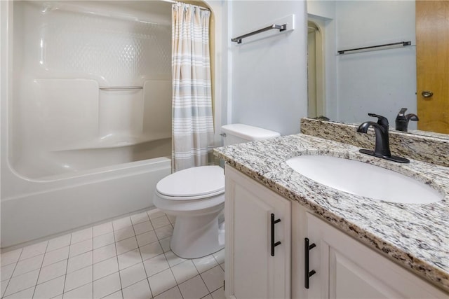 110 Safe Harbor Cir, Salem, SC 29676 - full bathroom featuring toilet, tile patterned flooring, shower / tub combo with curtain, and vanity
