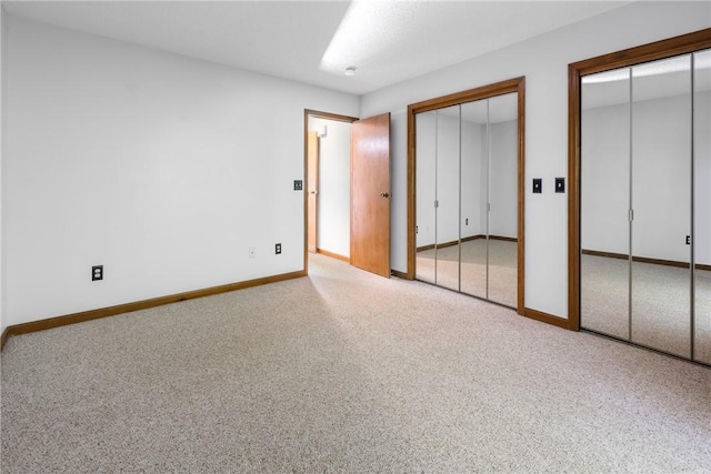 110 Safe Harbor Cir, Salem, SC 29676 - unfurnished bedroom featuring multiple closets, carpet floors, and baseboards