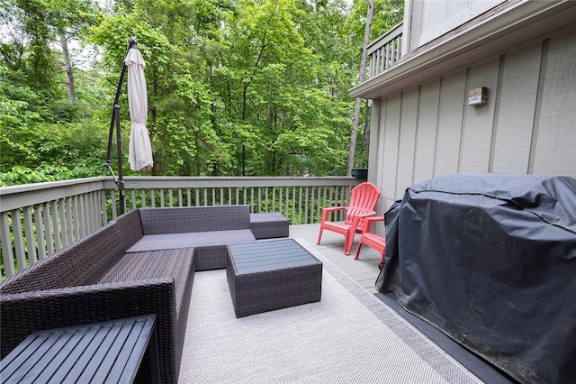 110 Safe Harbor Cir, Salem, SC 29676 - deck featuring an outdoor living space and area for grilling