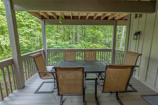 110 Safe Harbor Cir, Salem, SC 29676 - wooden terrace featuring outdoor dining space