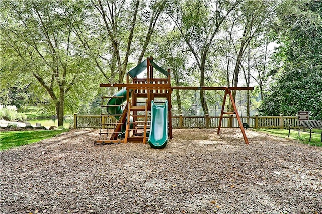 110 Safe Harbor Cir, Salem, SC 29676 - view of playground with fence and view of scattered trees