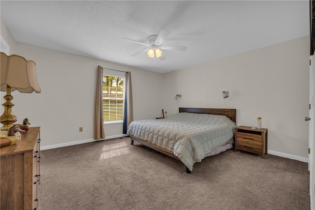 1010 Jody Dr, Seneca, SC 29678 - bedroom featuring carpet, baseboards, a ceiling fan, and a textured ceiling