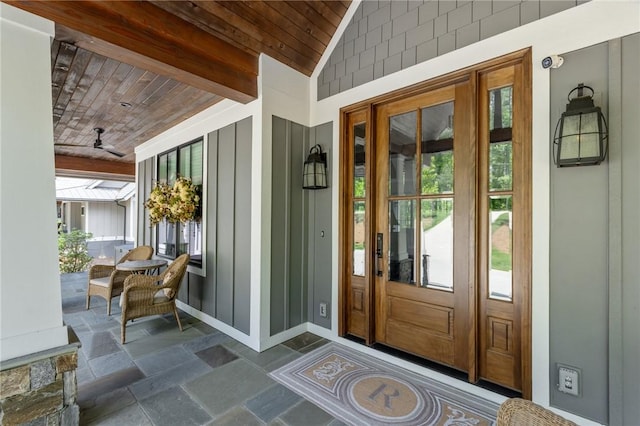 113 Settlement Village Dr, Sunset, SC 29685 - entrance to property featuring covered porch and board and batten siding