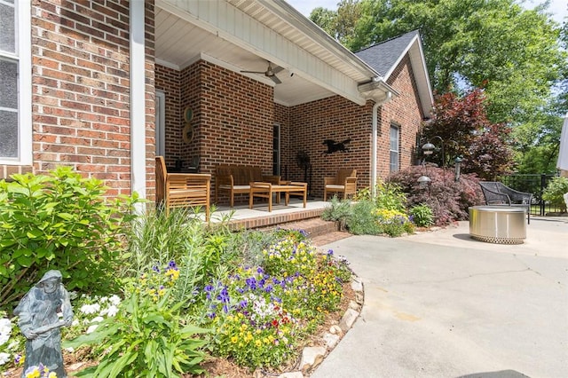 view of patio / terrace with an outdoor living space