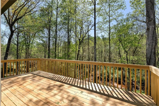 3062 Woodale Cir, Seneca, SC 29678 - wooden terrace featuring a view of trees