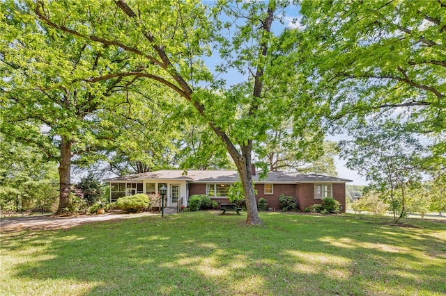 1102 Garrison Rd, Anderson, SC 29625 - ranch-style home featuring a front yard and brick siding
