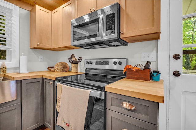 619 Crossland Creek Ct, Tamassee, SC 29686 - kitchen featuring butcher block countertops and stainless steel appliances