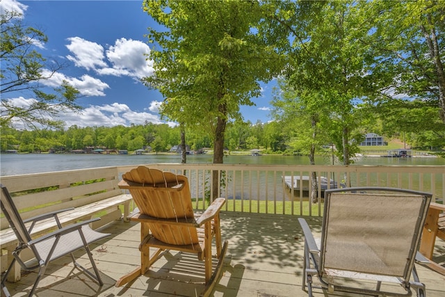 619 Crossland Creek Ct, Tamassee, SC 29686 - wooden deck featuring a water view