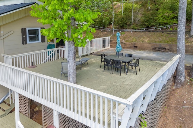 619 Crossland Creek Ct, Tamassee, SC 29686 - deck with outdoor dining area
