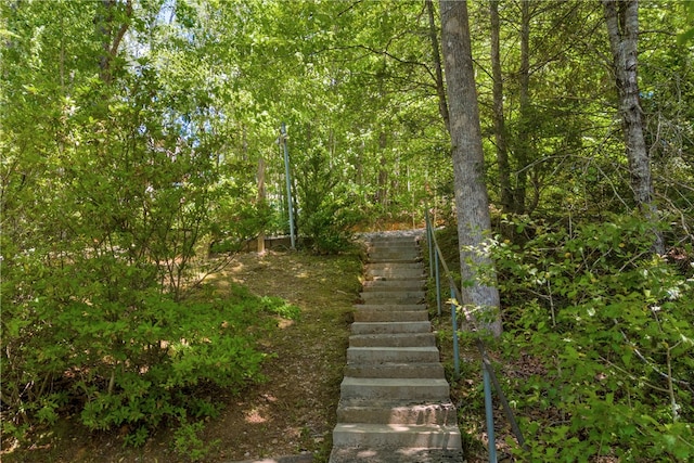 621 Crossland Creek Ct, Tamassee, SC 29686 - view of yard featuring stairs