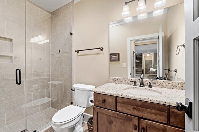 109 Laurel Pond Way, Sunset, SC 29685 - full bath featuring a shower stall, toilet, and vanity