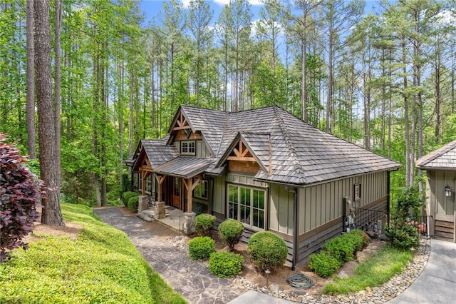 109 Laurel Pond Way, Sunset, SC 29685 - view of side of home with board and batten siding and covered porch