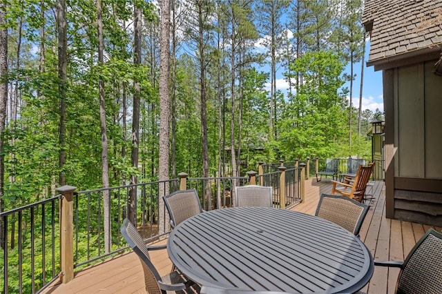 109 Laurel Pond Way, Sunset, SC 29685 - wooden deck with outdoor dining space