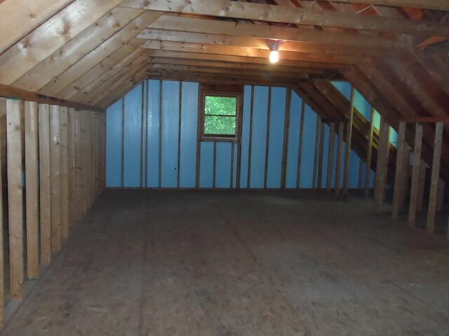 view of attic