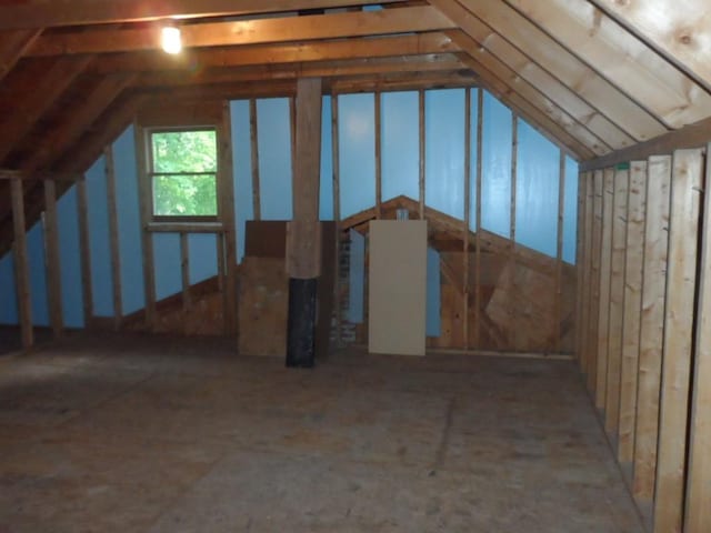 view of attic