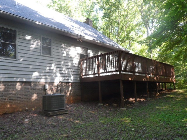 124 S Spring St, Central, SC 29630 - back of property featuring a deck and a chimney
