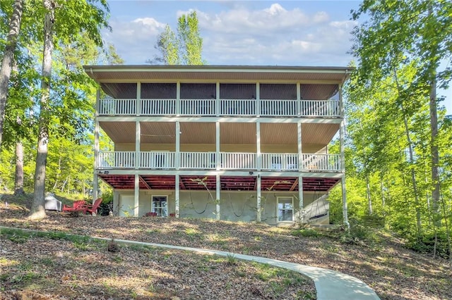 451 Cedar Creek Rd, Sunset, SC 29685 - rear view of property with a wooden deck