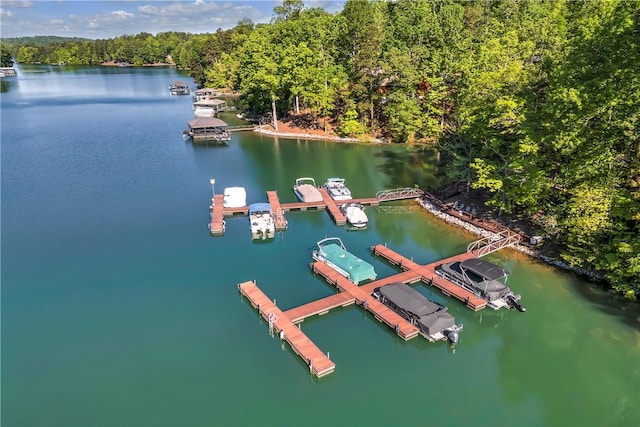451 Cedar Creek Rd, Sunset, SC 29685 - drone / aerial view of a large body of water and a heavily wooded area