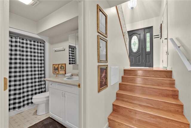 451 Cedar Creek Rd, Sunset, SC 29685 - stairs featuring bar