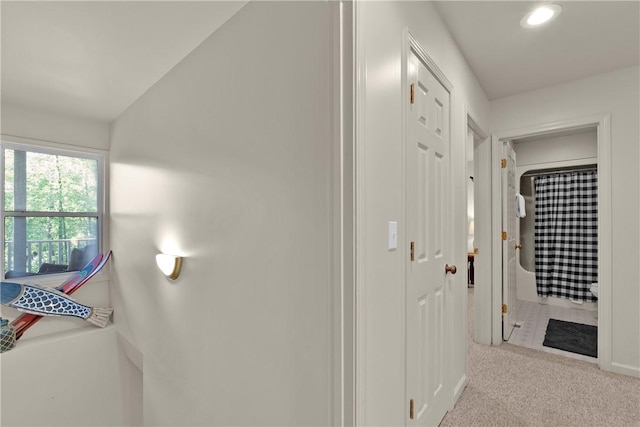 451 Cedar Creek Rd, Sunset, SC 29685 - corridor featuring carpet flooring and recessed lighting