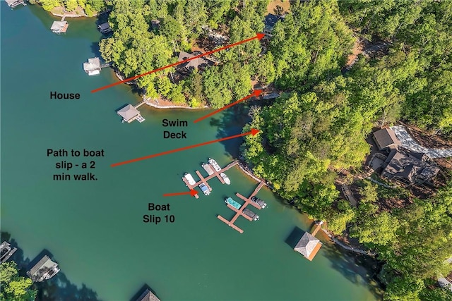 451 Cedar Creek Rd, Sunset, SC 29685 - drone / aerial view of a large body of water
