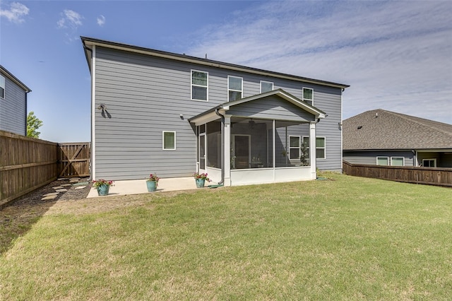 709 Whitemarsh Ave, Simpsonville, SC 29680 - rear view of house with a sunroom