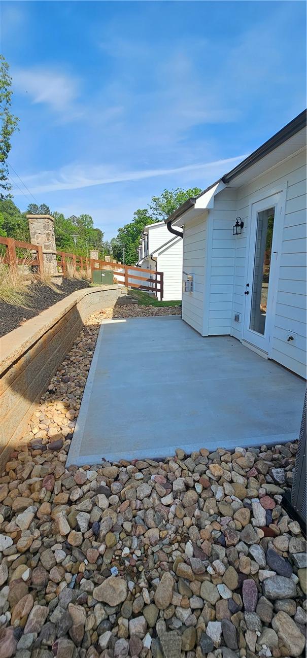 view of patio featuring a fenced backyard
