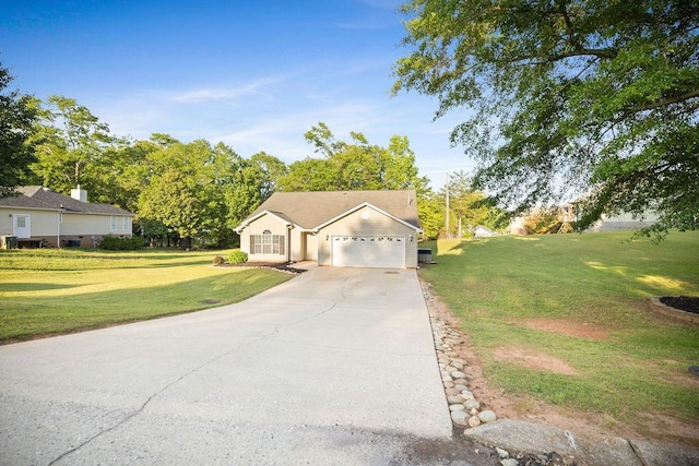 111 Coachman Ct, Anderson, SC 29625 - view of front of house with an attached garage, a front lawn, and driveway